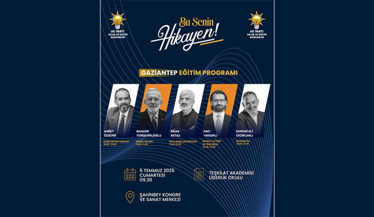 AK Parti Gaziantep Teşkilatı Liderlik Eğitiminde Buluşuyor