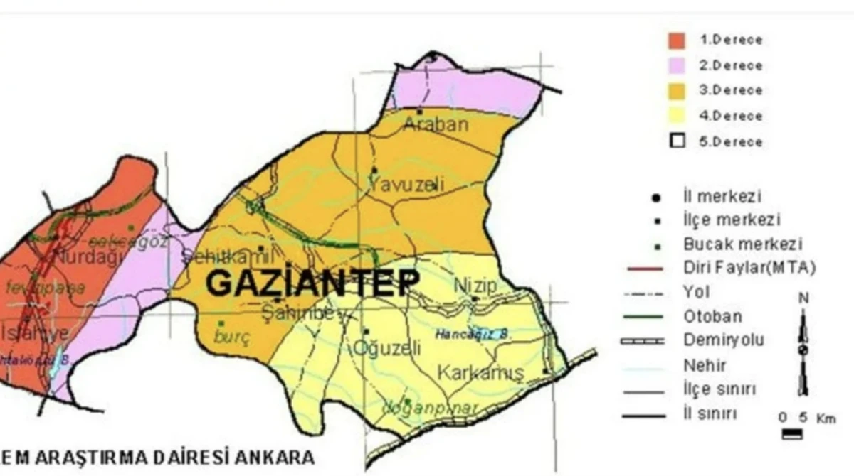 Gaziantep’te Deprem Riski Düşük Bölgeler Açıklandı